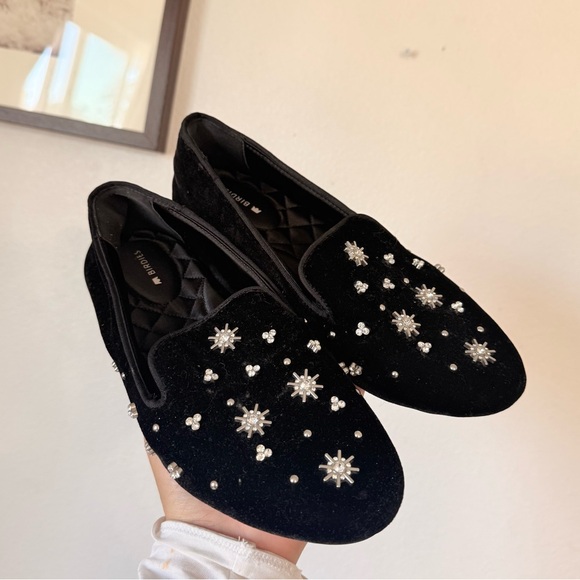 Birdies Starling Crystal Velvet Flat in Black Size: 7 - Picture 2 of 12